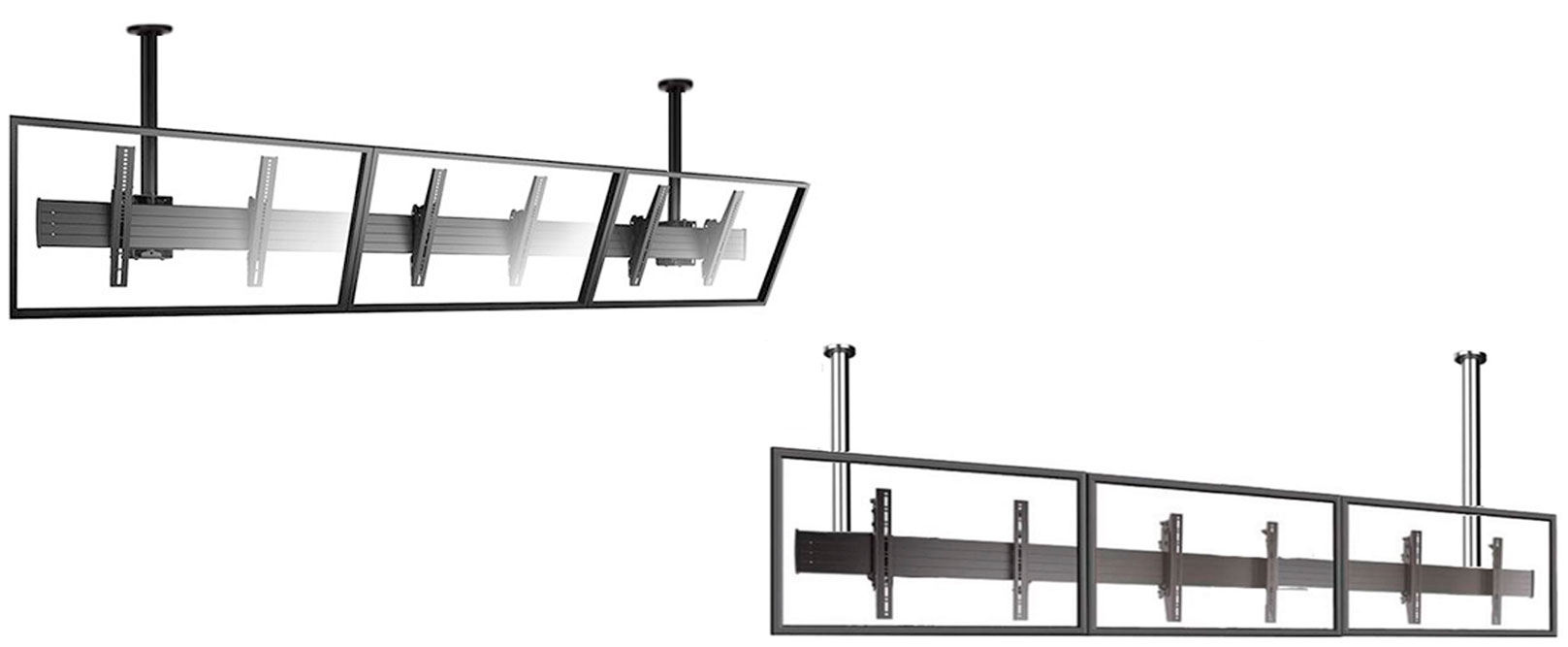 Soporte videowall de techo para el montaje de multiples pantallas de bisel pequeño